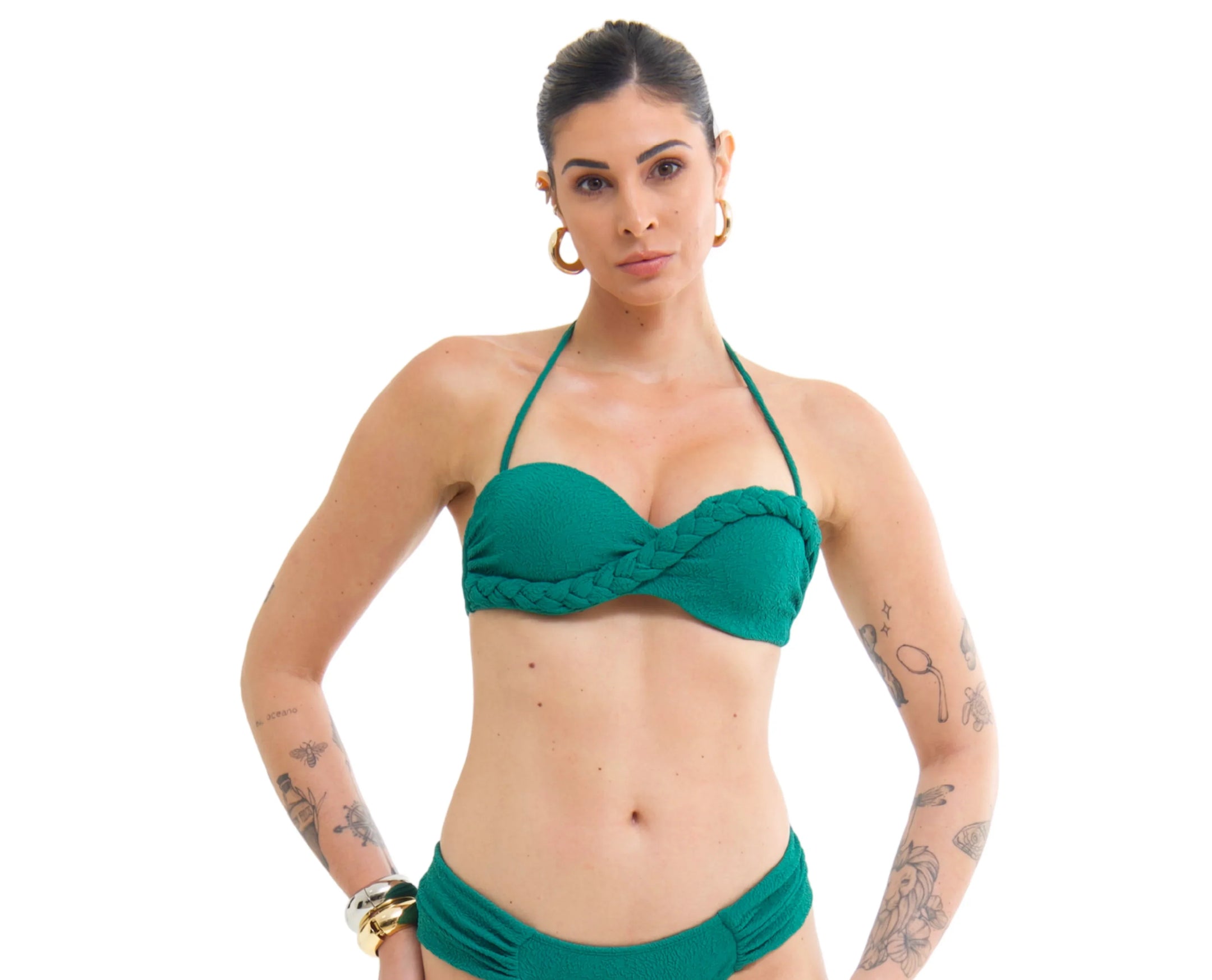 TOP Bojo TQC Trança S26 Jacquard Vortex Verde