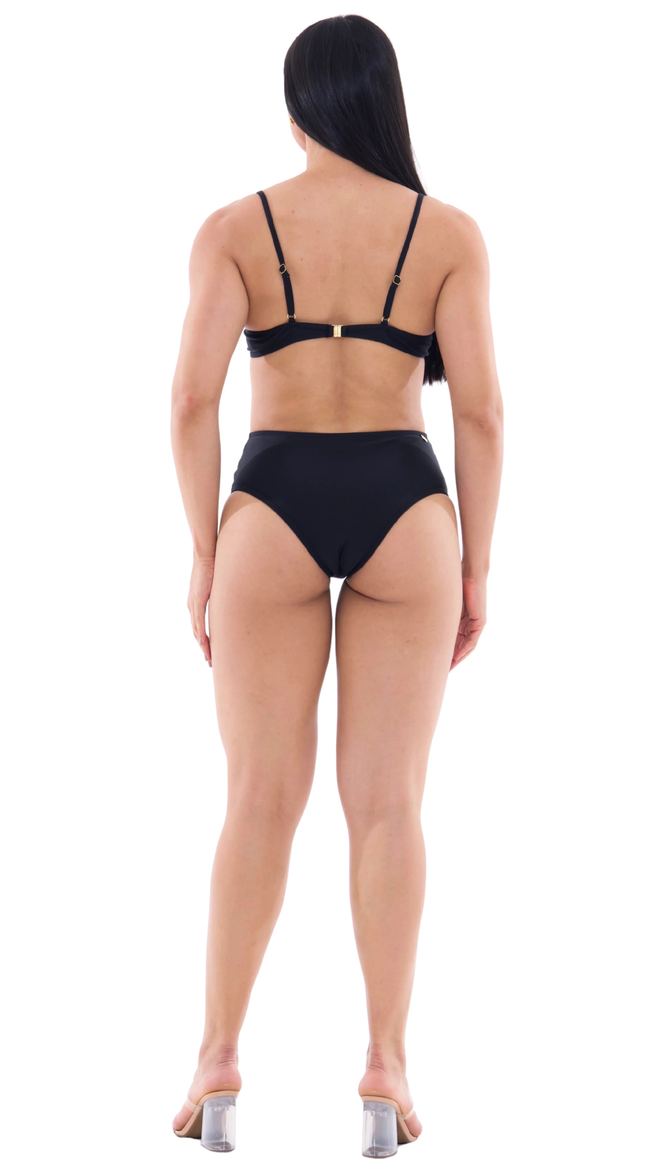 TOP 1/2 Taça Helô S26 Lycra Preto