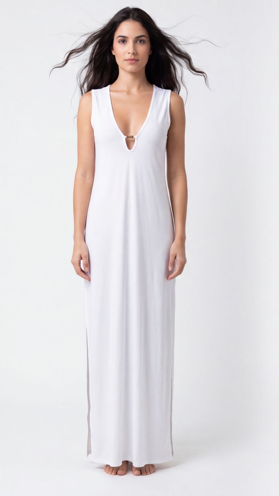 SAÍDA Vestido Laila S27 UV Branco
