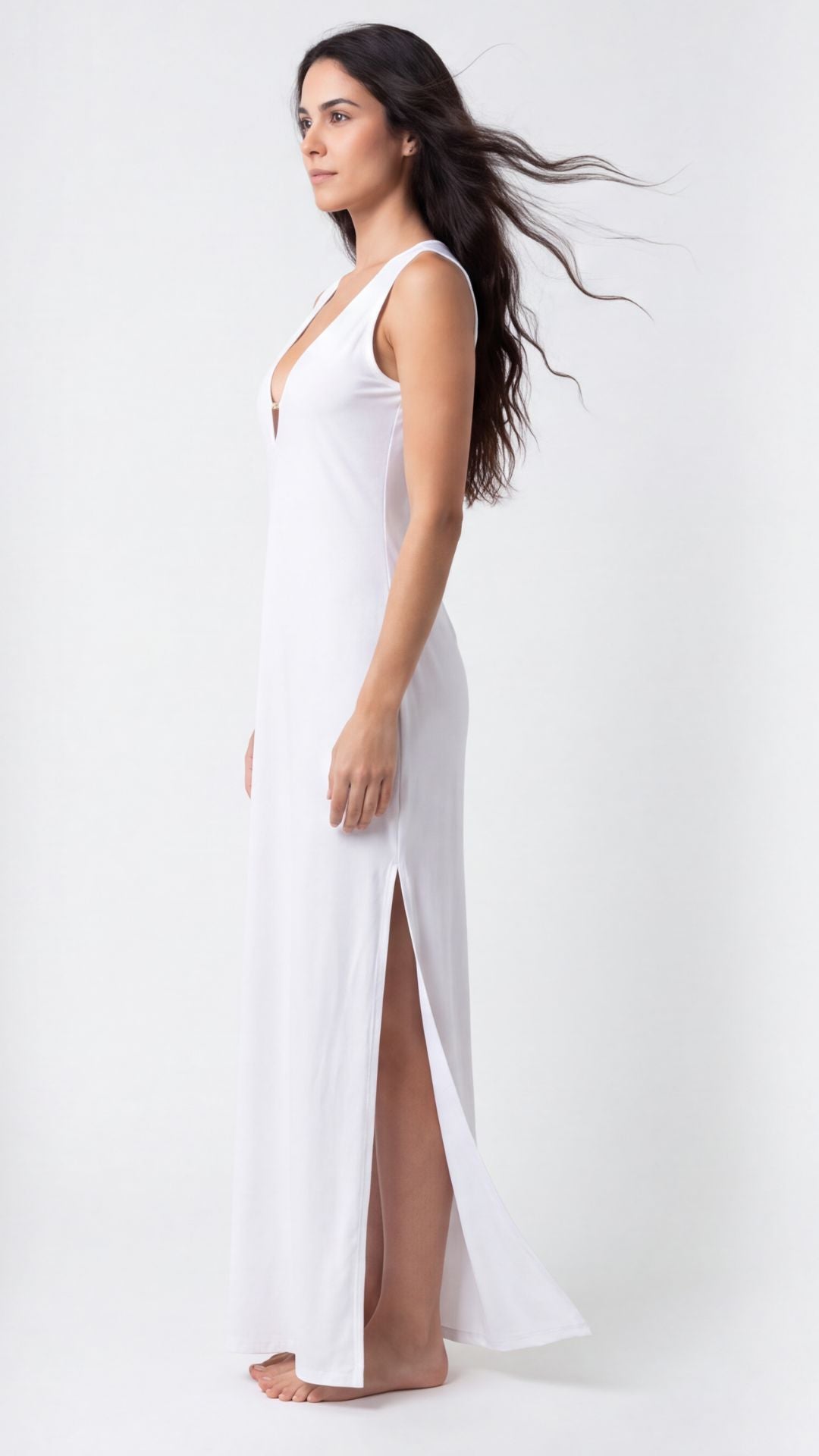 SAÍDA Vestido Laila S27 UV Branco
