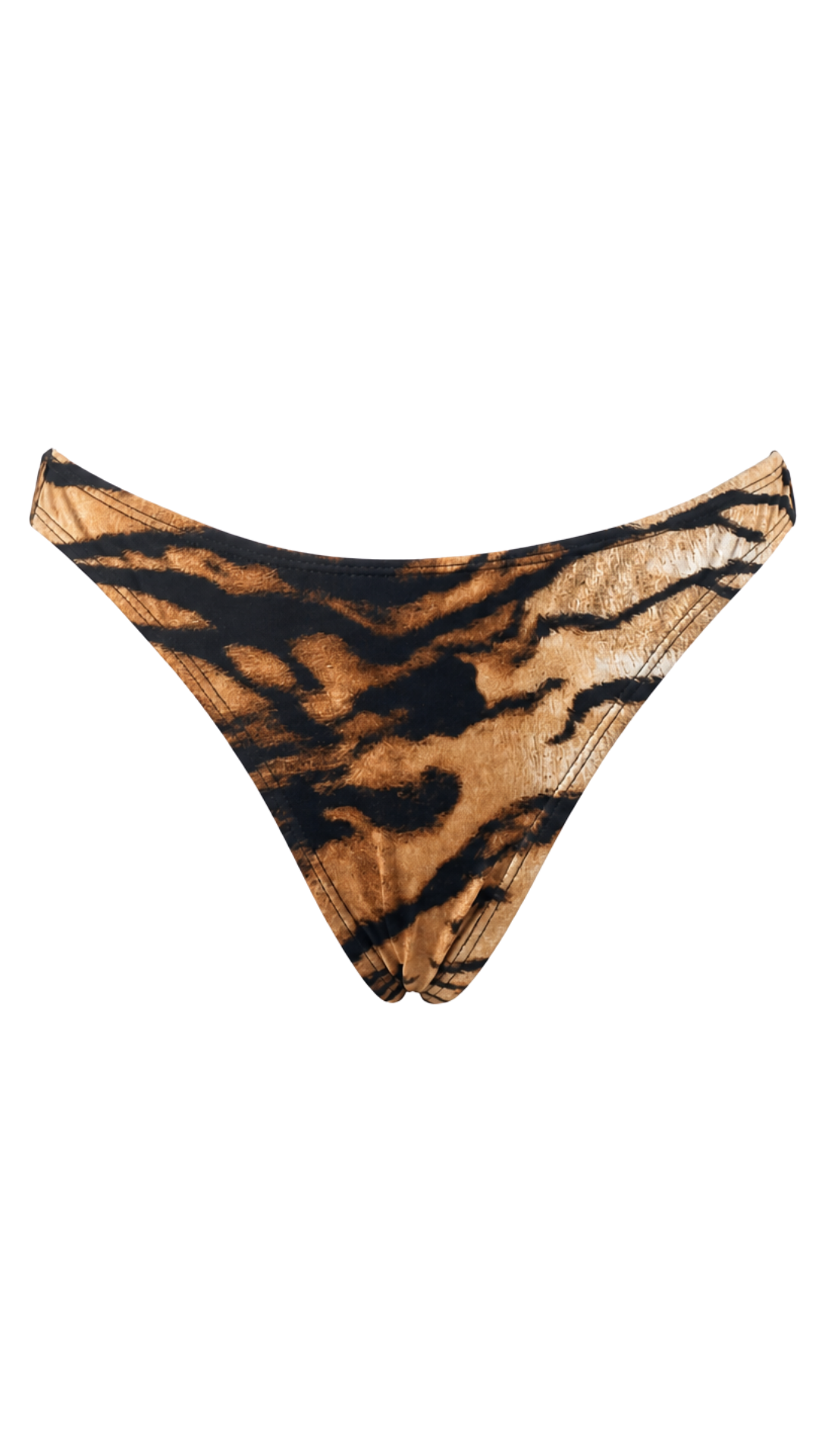 CONJUNTO TOP Helo Franzido Metal + CALCINHA Asa Delta S27 Tigre