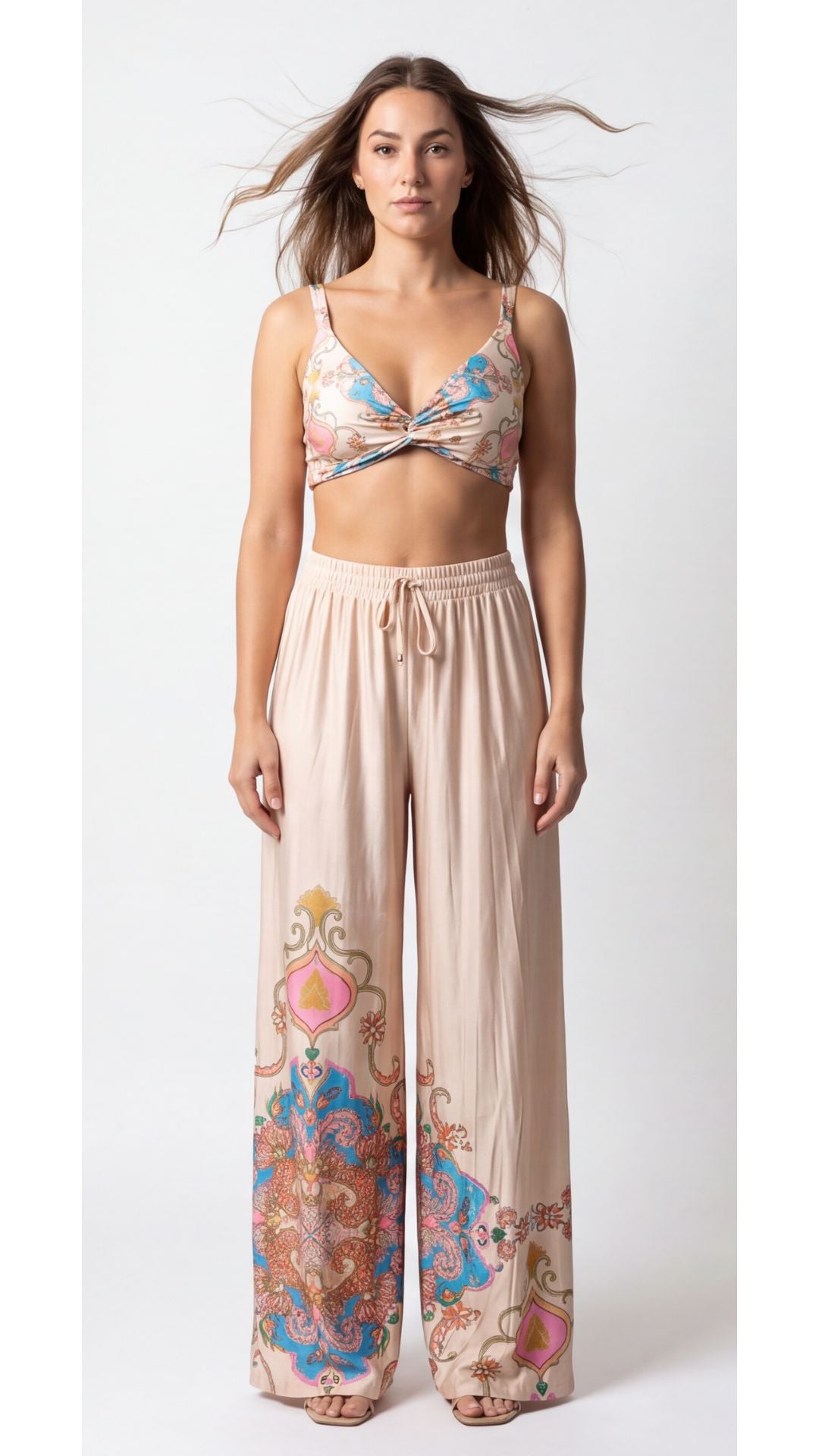 SAÍDA Calça Celine Jersey S26 Aurora