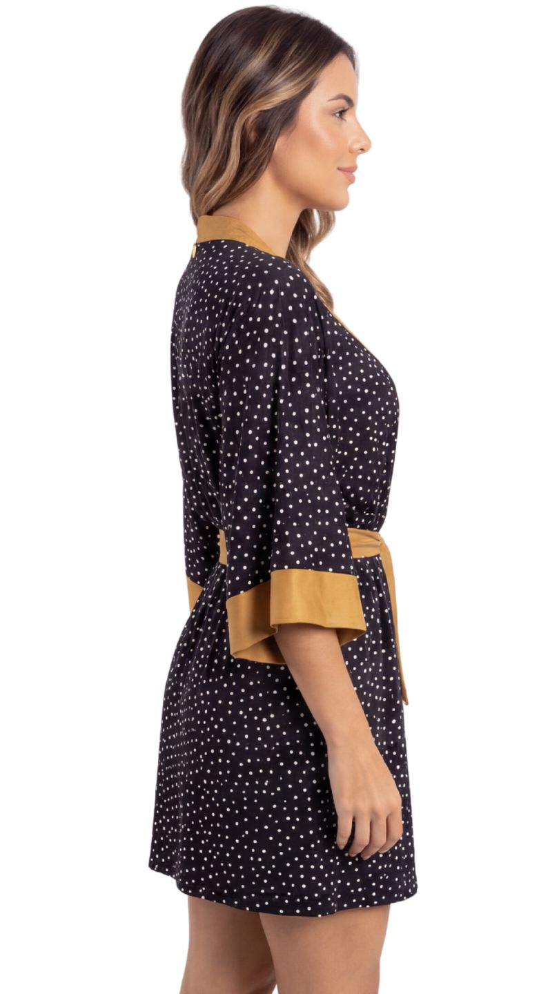 Saída Kimono S27 Póa Preto