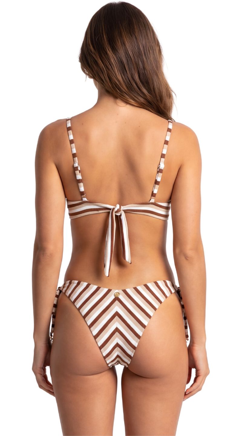 TOP Aro Berloque S27 Avanti Listrado Nude/Terra
