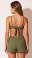 CONJUNTO LILI Top Ibiza Berloque e Short S27 Deep Green