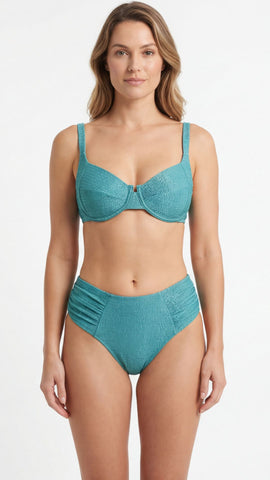 CALCINHA Asa Delta Drapê S27 Mystical Teal