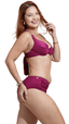 CALCINHA Sunguete Drape S26 Velvet Plus Vinho