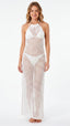 SAÍDA Vestido Longo Laço S26 Crochete Joaquina Off White