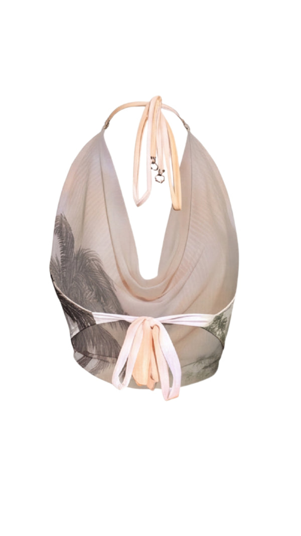 TOP Decote Drapê S27 Tule Ilhabela