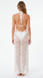 SAÍDA Vestido Longo Laço S26 Crochete Joaquina Off White