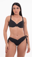 CALCINHA  Tanga Drapê Laço -Caneli Preto