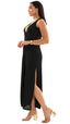 SAÍDA Vestido Castanheiras S26 Rib Twist Preto
