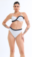 TOP TQC Trança S26 Crunch Listrado Branco