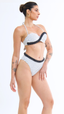 CALCINHA Hot Pant Trança S26 Crunch Listrado Branco