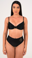 CALCINHA Hot Pant Fivela Trilobal Preto