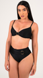 CALCINHA Hot Pant Fivela Trilobal Preto