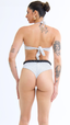 CALCINHA Hot Pant Trança S26 Crunch Listrado Branco