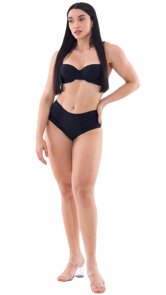TOP 1/2 Taça Helô S26 Lycra Preto