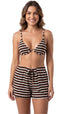 Saída Short Liv S27 Avanti Listrado Preto/terra