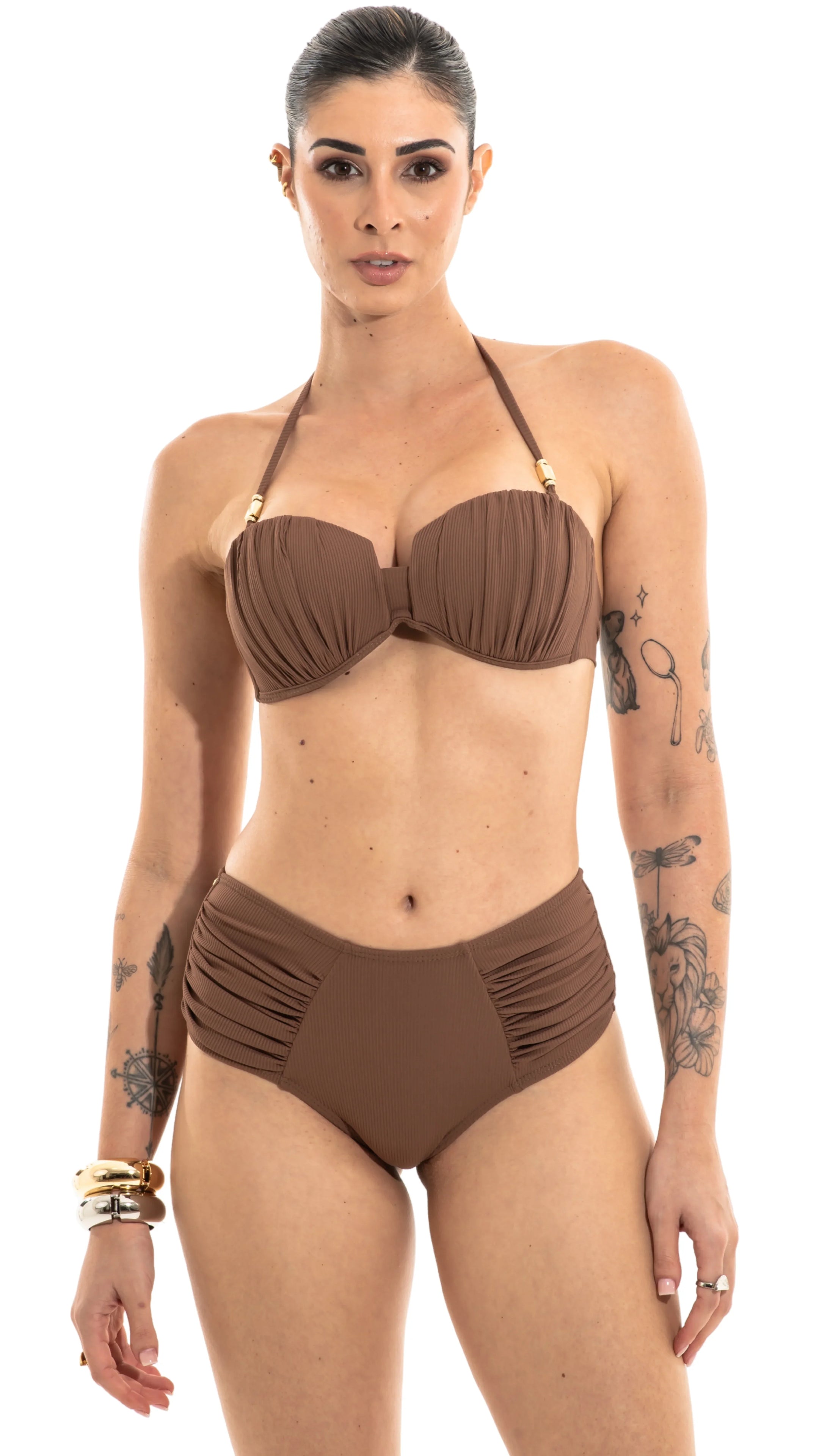 CALCINHA Sunguete Drape S26 Caneli Marrom Café
