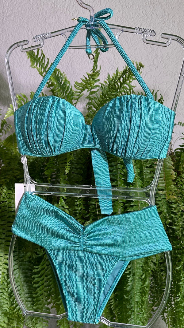 CALCINHA Tanga Drapê S27 Mystical Teal