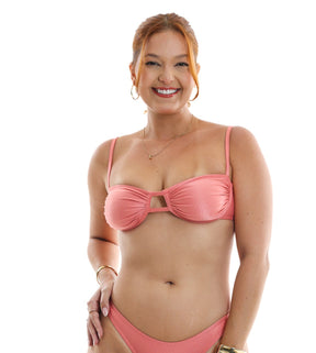 TOP 1/2 Taça Franzido S26 Kapana Florid Pink