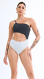 MAIÔ Jane S26 Crunch Listrado Branco