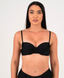 TOP Helô Franzido Trilobal Preto