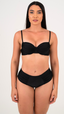 TOP Helô Franzido Trilobal Preto