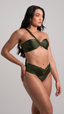 CALCINHA Tanga Drapê S26 Flicker Deep Green