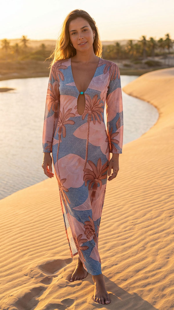 SAÍDA Vestido Sereia S27 Tule Jeri