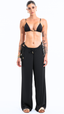 SAÍDA Calça Celine S26 Rib Twist Preto
