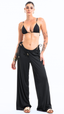 SAÍDA Calça Celine S26 Rib Twist Preto