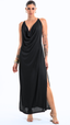 SAÍDA Decote Drapê Trança S26 Rib Twist Preto