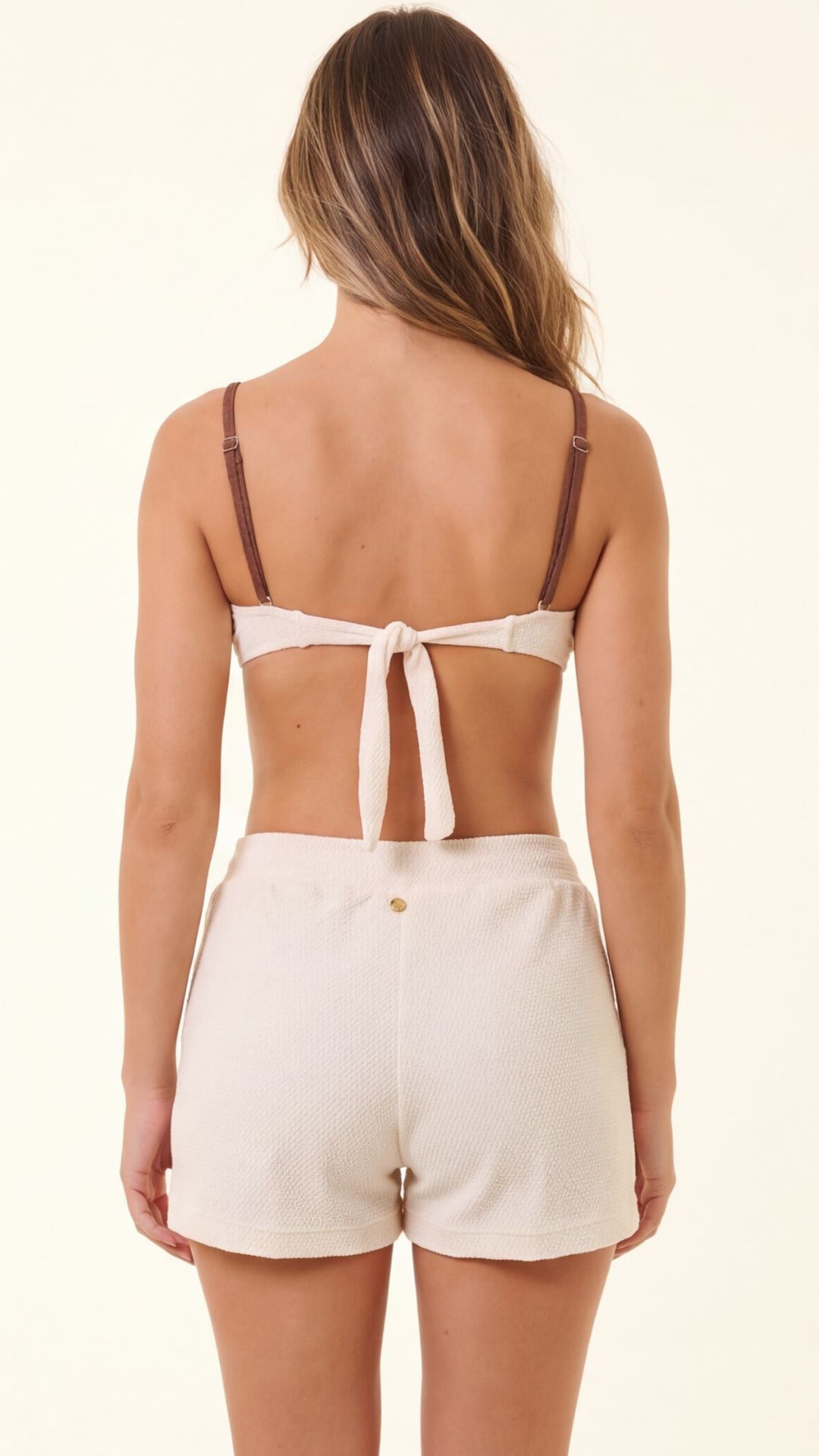 SAÍDA Short S27 Carmel Off White