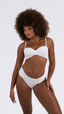 TOP 1/2 Taça Helô Jacquard Lines Branco