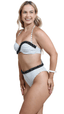 CALCINHA Hot Pant Trança S26 Crunch Listrado Branco