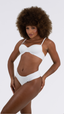 TOP 1/2 Taça Helô Jacquard Lines Branco