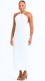SAÍDA Longo Laço Metal S26 Rib Twist Off-White