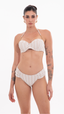 TOP TQC Duo Metal -Crochete Bege Natural
