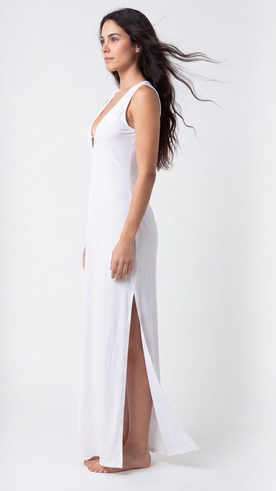 SAÍDA Vestido Laila S27 UV Branco