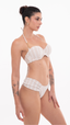 TOP TQC Duo Metal S26 Crochete Bege Natural