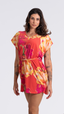 SAÍDA Caftan cm -Aquarela Laranja