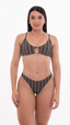 CALCINHA Asa Larga Up -Crochete Bege Paint Preto