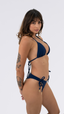 TOP Cortininha Jacquard Lines Marinho