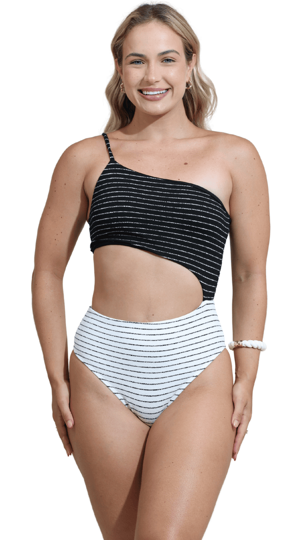 MAIÔ Jane S26 Crunch Listrado Branco