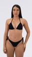 TOP Cortininha Jacquard Lines Preto