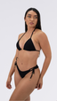TOP Cortininha Jacquard Lines Preto