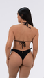TOP Cortininha Jacquard Lines Preto