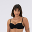 TOP 1/2 Taça Helô Jacquard Lines Preto